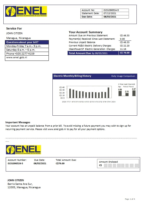  Minol USA business utility bill 